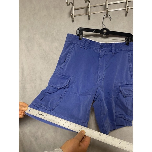 Polo Ralph Lauren Shorts Men 34 Blue Cargo Heavyweight Outdoor Hiking Twill Camp - Picture 3 of 9